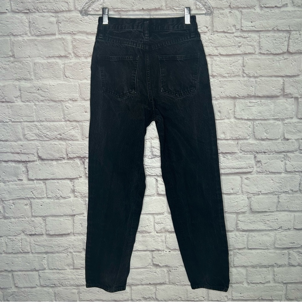 OAK + FORT High Rise Black Wash Straight Leg Jeans - Picture 6 of 15